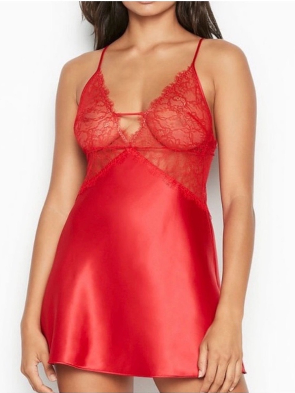 Victoria’s Secret Red Satin Slip